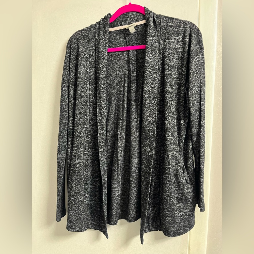 a new day Charcoal Open-Front Cardigan